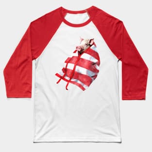 Funny Festive Pigs in Blankets Christmas Pun Baseball T-Shirt